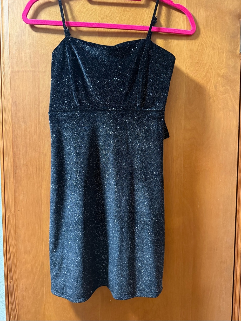 Altar'd State Black Sparkle Mini Slip Dress